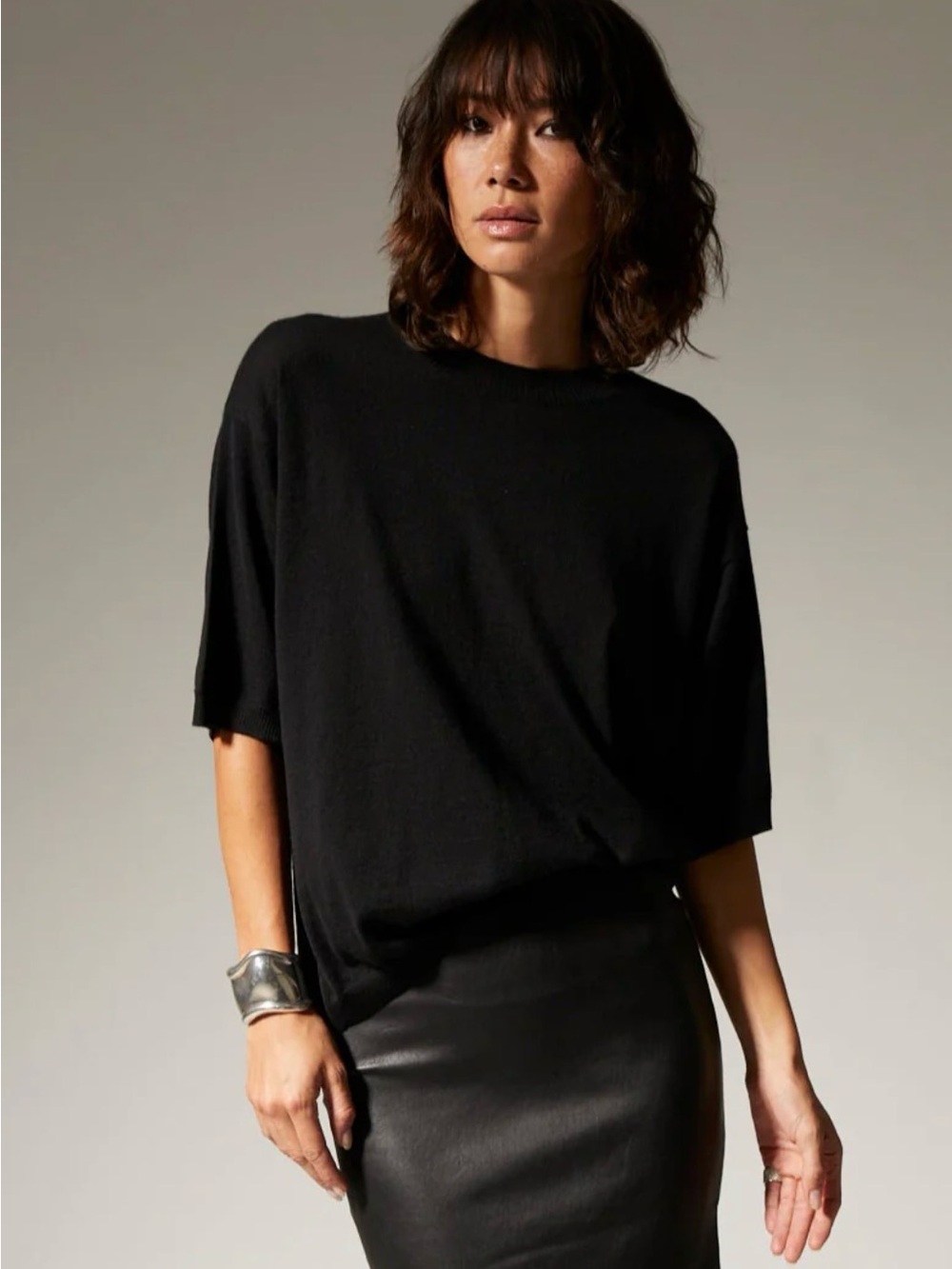 SPRWMN Cashmere boxy tee size L